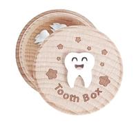 Boîte à dents en bois - 27 g - Rangement pour souvenirs de bébé | Organisateur de dents perdues | Boîtes à souvenirs de cheveux pour pour garçons et filles, chambre d'enfant, cadeau