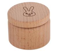 Boîte à Dents en Bois Beige pour Bébé, Coffre Souvenir Adorable | Rangement Sécurisé pour Dents de Lait, Finition Délicate, Boîte Présent pour Anniversaire et Collection