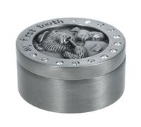 Boîte à Dents en Métal Motif Ours, Souvenir Bébé, Première Dent Perdue | Rangement Pratique pour Lait, Mèche de Bébé, Usage Solide, Joli Format de Table, Garçon et Filles