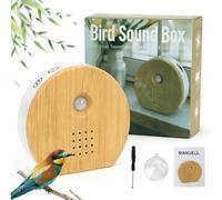 Boîte à détecteur de mouvement pour oiseaux, gazouillis d'oiseaux, bruit naturel avec minuterie, 11 chants d'oiseaux, gazouillis d'oiseaux, boîte à chant des oiseaux pour toilettes, spa et détente