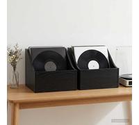 Boîte à disques LP Bois d'ingénierie Rangement de Vinyles Boîte vinyle vidaXL vi