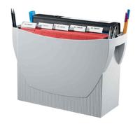 HAN Bac pour dossiers suspendus SWING - Bac pratique pour dossiers et classeurs, avec organiseur pour stylos et marqueurs, gris clair, 1900-11