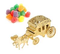 Boîte à Dragées de Mariage Carrosse Royal Or, Plastique, Coffret