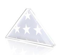 Boîte à drapeau commémorative en acrylique, support pour drapeau triangulaire, vitrine en acrylique avec boîte transparente pour le drapeau commémoratif des anciens combattants, présentoir en forme de