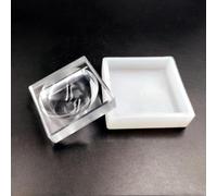 Boîte à embryons haute transparence à fond fin for laboratoire - Verre optique ultra blanc for une observation claire, 1 pièce(A: 40x40x10mm)