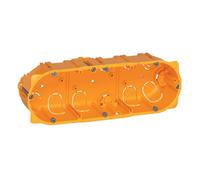 Boîte à encastrer Batibox pour plaque de plâtre - 3 postes - profondeur 40 mm LEGRAND