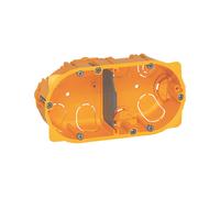 Boîte à encastrer double affleurante pour cloison sèche 6 modules Legrand Batibox, 40mm, 1 pièce