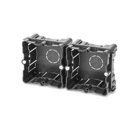 Boîte à encastrer Double, Couleur Noire, idéale pour Installer des mécanismes électriques dans Les Murs et améliorer la fonctionnalité des espaces.