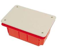 Boîte à encastrer en PVC avec couvercle.