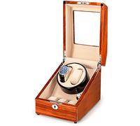 Boîte à enrouleur de montre pour 2 + 3 montre automatique des montres en bois massif Boîte de rangement prend en charge le moteur silencieux de chargement USB pour les hommes accessoires cadeaux pour