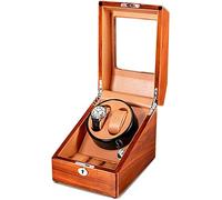 Boîte à enrouleur de montre pour 2 + 3 montre automatique des montres en bois massif Boîte de rangement prend en charge le moteur silencieux de chargement USB pour les hommes accessoires cadeaux pour