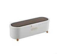 Boîte à Épices 4 Pots Plastique Transparent Couvercle(White)