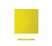 Boîte á Essuyage en Verre Magnétique Magniplan Pour Bureau, Salle de Réunion, Salle de Classe, Bureau á Domicile, Salle de Jeux et Chambre - 450mm x 450mm - Jaune