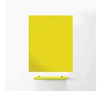 Boîte á Essuyage en Verre Magnétique Magniplan Pour Bureau, Salle de Réunion, Salle de Classe, Bureau á Domicile, Salle de Jeux et Chambre - 900mm x 600mm - Jaune