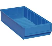 Boîte à étagères L400xL183xH81mm bleu PP PROMAT