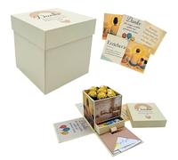 Boîte à explosion - Cadeau d'adieu éducatrice - « Merci de m'avoir aidé à grandir » - Coffret cadeau avec 9 autocollants pour enseignants, éducateurs et soignants de crèche