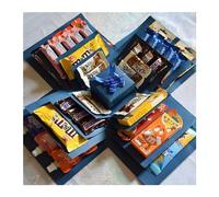 Boîte à Explosion DIY, boîte Cadeau Surprise, Cadeau d'anniversaire assemblé, Saint-Valentin, Mariage (Color : Blue, Size : 24x24x16cm)