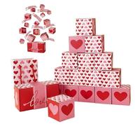 Boîte à explosion, tirelire pop-out avec 15 petites boîtes rebondissantes pliantes, porte-monnaie créatif pour cadeaux d'anniversaire et de Saint-Valentin