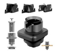Boîte à expresso électrique avec 3 têtes de brosse, boîte automatique à marc de café, boîte à frapper à marc de café, toucher antiallergique pour une variété de bols à café en poudre