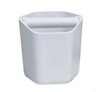 Boîte à expresso pour marc de café avec barre de robinet amovible, grande capacité, construction en ABS de 1,8 l pour une utilisation sur le plan de travail (blanc)