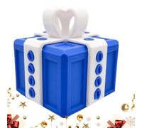 Boîte À Farce À Vis Conteneur À Farce Imprimé En 3D | Boîte Pour Cartes D'Argent Pour Anniversaire Halloween Fête Célébration Noël Et Remise De Diplôme Bleu et blanc