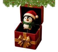 Boîte à farces de Noël Accessoire Farce Blague Pop-Open fêtes d'hiver | Figurine Bonhomme de Neige et Renne en Boîte Pour , , camarades de classe, soirées, fêtes, réunions, événements