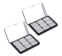 Boîte à Fards à Paupières Vide As, Lot de 2 Sets, Multi-compartiments | Format Léger et Pratique, Grand Volume pour Voyage, Se Glisse Poche ou Paquet, Usage Maquillage