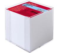 Boîte à fiches Herlitz plastique 90 x 90 mm transparent 700 feuilles papier blanc