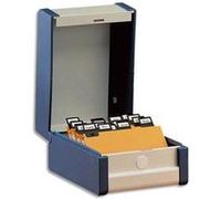 Boîte à fiches Provence format A6 en hauteur H148 x P105 mm gris, livré avec séparateur métallique G