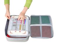 Boîte à Fichiers Ignifuge pour Documents - Coffret De Stockage Sécurisé Imperméable À Multi-Couches,Boîte De Conservation De Documents Importants,Pour Archives, Passeport, Ordinateur Portable, Électro
