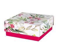 Boîte à fleurs à facettes rose 20x20x8,5 cm (1)