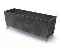 Boîte A Fleurs Avec Pieds Anthracite 77x30 Cm Beton Structure Avec Insert Et Stabilisateurs Boîte De Balcon En Plastique Multicolore