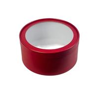 Boîte à fleurs Boîtes cadeaux rondes cadeau ronde de fruits fenêtre composition florale Saint-Valentin pour Douquet de Fleuriste(Red)