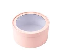 Boîte à fleurs Boîtes cadeaux rondes cadeau ronde de fruits fenêtre composition florale Saint-Valentin Pour Les Fleuristes(Pink)