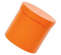 Boîte à Fleurs Ronde Mini pour Bouquets, Papier Cartonné Orange | Cylindrique Vide, Arrangement Facile et Rapide, Vitrine de Magasin, Mariages, Fleurs Artificielles