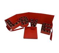 Boîte à fleurs vide avec lettres - Boîtes à chocolat à remplir - Pour anniversaire, demande en mariage, fête de mariage, réunion de famille, petit ami, petite amie, épouse, mari