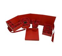 Boîte à fleurs vide - Boîte à chocolat avec lettres pour anniversaire, demande en mariage, confession, remise de diplôme, mariage, conjoint, petit ami, petite amie, épouse, mari, présentation