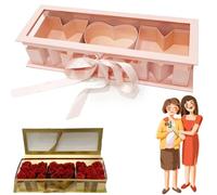 Boîte à fleurs vide en forme de lettre pour maman - Boîte à fleurs à remplir - Emballage floral tendance de qualité supérieure pour décorations de bricolage (rose)
