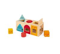 Janod - Geometric Shape Box (Wood) - Wooden Early-Learning Toy - Educational Game - Fine Motor Skills - 12 Months - J05330