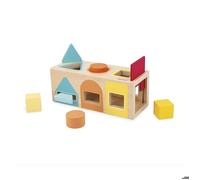 Boite a formes geometriques - JANOD - J05330 - Orange - Bois (contreplaqué hêtre) - Dès 12 mois