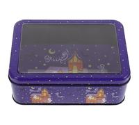 Boîte à Friandises D'halloween Rectangulaire en Fer, Couvercle Transparent | Lid See-through, Clear-view Display, Facile à Porter, pour Cookies, Petits Crafts et Présents de Pâtisserie