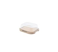 Pebbly Boîte à fromage NBA231 – Plateau bambou & cloche verre 27×21,5×9,5 cm sans BPA 3–4 fromages