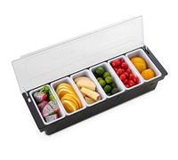Boîte à Fruits en Plastique à 6 Compartiments, Pots à épices pour Support D'assaisonnement Portable, Ustensiles De Comptoir De Bar, étui De Décoration De Cocktail
