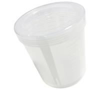 Boîte à Fruits Portable Double Couche Fourchette, Pp Blanc | Récipient Alimentaire Ménager, Panier Égouttoir Intérieur, Usage Maison Extérieur