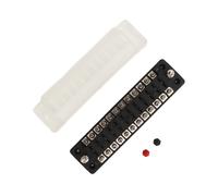 Boîte à fusibles 12 voies 12V, Couvercle en poussière en PC, Vis en acier inoxydable, Bloc de broches à lamelles, Modèle FB 1902