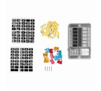 Boîte à fusibles 12 voies Porte-fusible à lame avec indicateur d'avertissement LED Couvercle étanche universel pour voitures et navires Base PBT Borne en cuivre nickelé 12 V 24 V