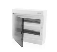 Intratec Coffret de Distribution en Saillie 2 Rangée - IP40 Boîtier pour 36 Modules avec Porte blanche pour une Installation Facile à Domicile et en Entreprise - 361 x 396 x 112 mm