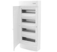 Boîte à fusibles apparente IP40 Boîtier 4 rangées 48 modules porte blanche