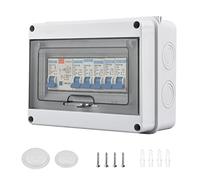 Boîte à Fusibles Apparente IP65, avec Interrupteur Pneumatique 5 Voies 2x6 1x10 1x20 1x32A, Tableaux à Disjoncteurs Electriques 63A, pour Une Utilisation Intérieure et Extérieure