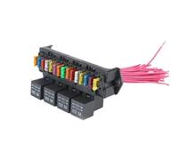 Boîte à fusibles Automobile à 15 Boucles, boîte de Commande Principale Multi-Boucles, Porte-fusible en Fil de cuivre épais avec Relais